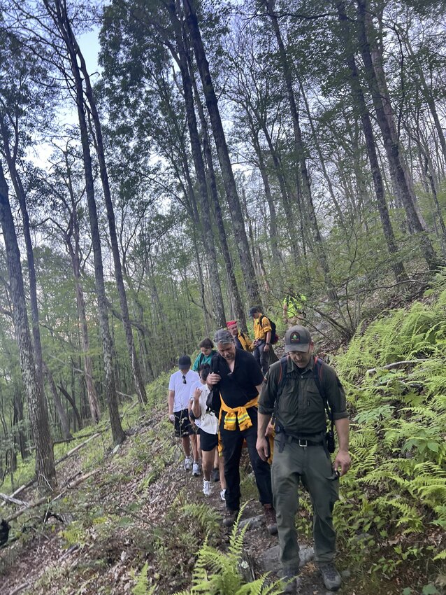 Hikers are found in Roosa Gap State Forest