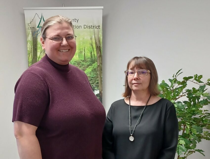 Ellen Enslin, left, and Kelly Stagen of the Pike County Conservation District were recently honored by the National Association of Conservation Districts for their leadership.