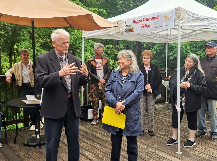 Former board member Richard Quinn recalls the time Patty Kennedy was hired as director of the Sunshine Hall Free Library. It was Quinn who told Kennedy about the position, and the townspeople of Lumberland and Highland are grateful for it.
