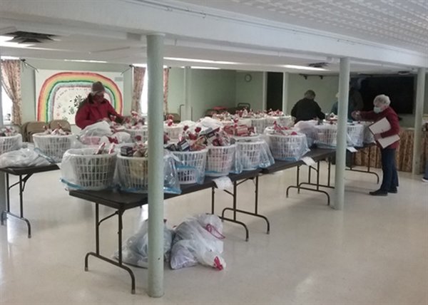 Sixty-six &ldquo;Thinking of You Baskets&rdquo; were assembled and delivered to residents as well as thirty-two food baskets.