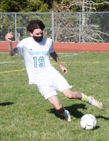 Sullivan West's Will Connors scored the first Bulldogs' goal in Wednesday's 2-1 win against Eldred.