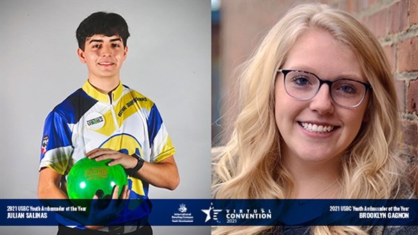 Brooklyn Gagnon, left, and Julian Salinas are the two USBC 2021 Youth Ambassadors of the year.