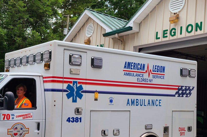 Michelle Cleary of Yulan has volunteered at the American Legion Ambulance Service for over nineteen years. As  driver for one of the two ambulances, Michelle has responded to hundreds of calls. She wants everyone to help deal with NYS acute blood shortage and come to the Blood Drive on Saturday, July 24th from 10-3:00pm. at the Highland Town Hall in Eldred.