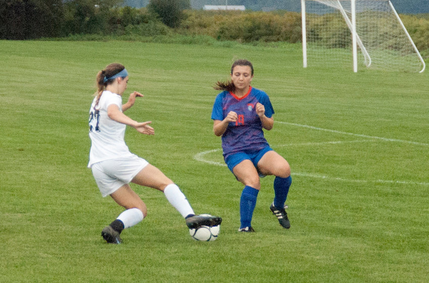 Steadily advancing the ball when she had possession of it, Grace Boyd made the Seward defenders work overtime to stay on pace with her.