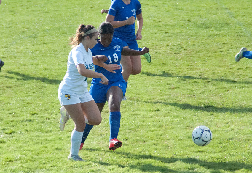Jailyn LaBuda scored the first goal for the Lady Yellowjackets, but throughout the second half, Lady Panther Holly McFarland&rsquo;s defensive effort stifled the Eldred strikers.