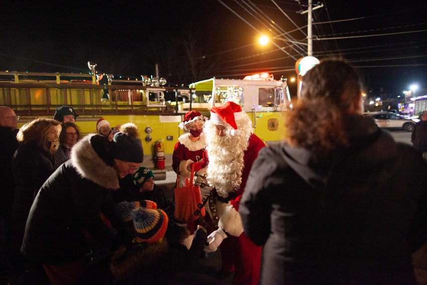 Santa Claus and Mrs. Claus made their way from the North Pole to visit the Rock Hill Tree lighting ceremony.