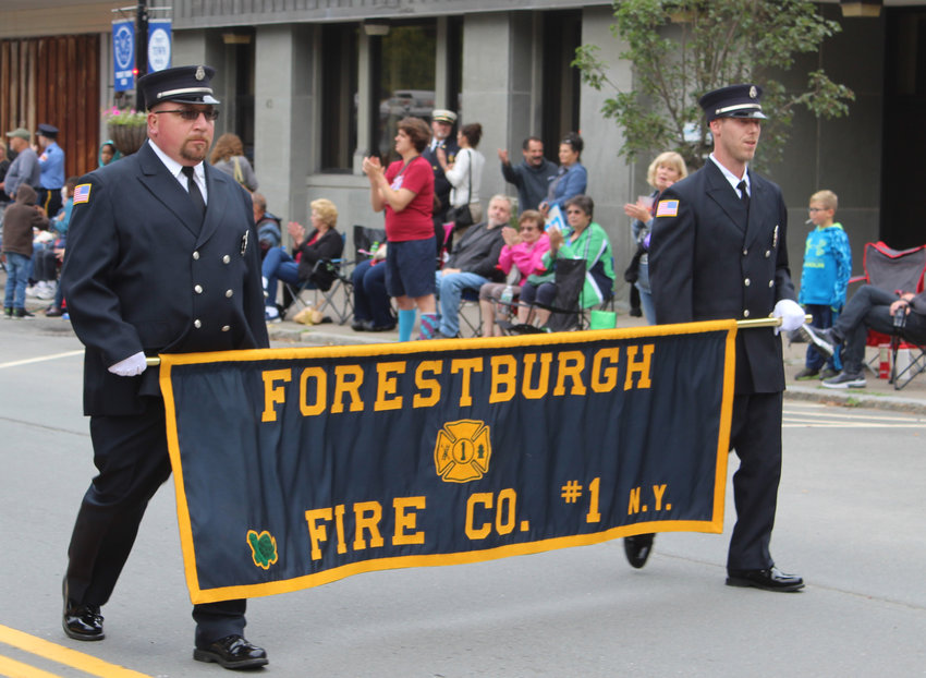 William &ldquo;Billy&rdquo; Steinberg, seen here (at left) during the 2018 Sullivan County Volunteer Firefighter parade in Roscoe, died on Saturday while responding to a structure fire in Thompson.