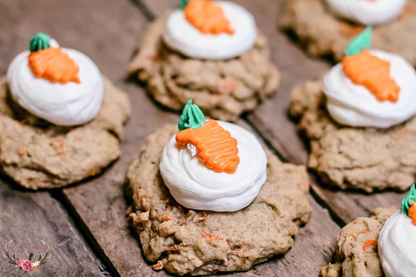 We are planning for our Spring holidays and these soft carrot cake cookies with cream cheese frosting are always a hit!