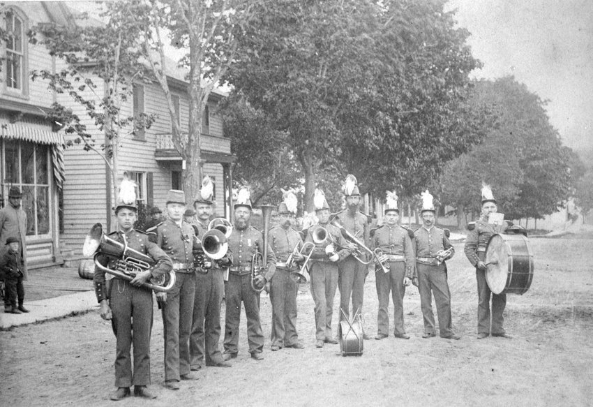 Leader, strike up the band!:     The history of music in the county&rsquo;s early days is phenomenal, with numerous local marching bands leading the way. Most of us are well-acquainted with the Callicoon Center Band, which has continued its history for many years in that hamlet. Jeffersonville, Liberty and Youngsville bands, too, have been featured on these pages. This group may be a version of the Youngsville band, because Philip Jacobs of Youngsville appears to be the fourth man from the left in the lineup. The photo is by E.L. Graeff, a noted photographer of Liberty, which casts some uncertainty on the band&rsquo;s affiliation. According to his obituary, Phil Jacobs &ldquo;was the leader of the first band in Liberty, and was later prominent in musical activities in Youngsville.&rdquo; Jacobs was married to Clara Inderlied of Youngsville in 1874, and they conducted the Maple Cottage boarding house in that hamlet. Our thanks to Brian LaBarr, a descendant of the Jacobs family, who contributed this photo.