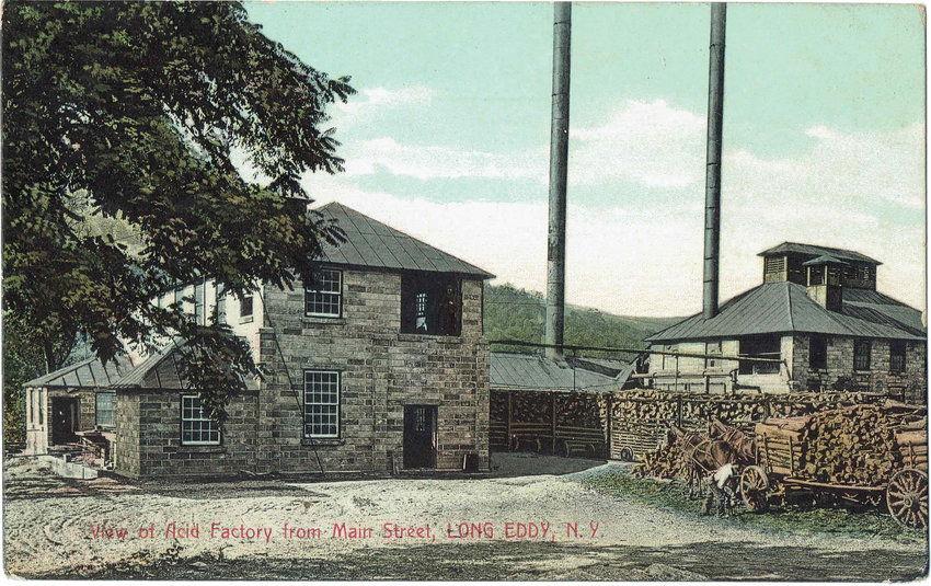 Powerful waters: As mentioned in this week's Decades, the rains of 1942 had a disastrous effect on Long Eddy, and areas of nearby Pennsylvania. While we don&rsquo;t have vintage photos of the flood available, the above postcard shows the Long Eddy acid factory which was said to have suffered some damage from the rising waters. The consequences of this flood of 80 years ago was felt for a long time as it displaced houses and even the Erie Railroad. Honesdale, Pa. was among the hardest hit, with at least 15 people who lost their lives, in addition to damage to houses and businesses.