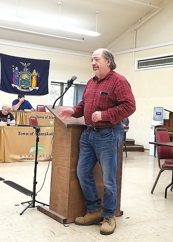Lorrence Green addressed the residents of Mamakating at a recent Town Board meeting and asked for suggestions to improve procedures for new businesses.