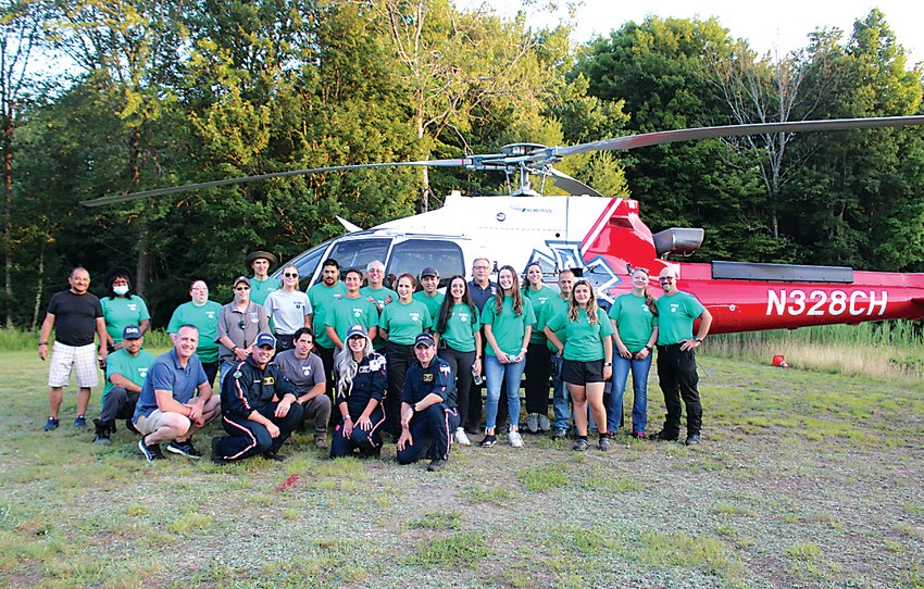 The Rock Hill Volunteer Ambulance Corps, seen here alongside Life Net&rsquo;s helicopter crew, is ready to answer the call.