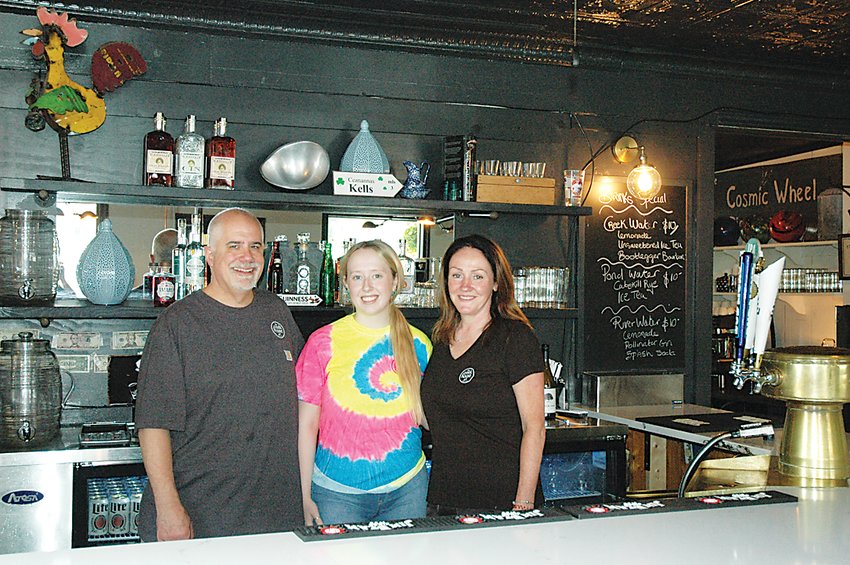 The Creek House Grill on Main Street in Callicoon officially opened their bar and restaurant on May 27. Raising the business to new heights is owner Karen Dettori (right) and her husband John, and employee Sara Kelly.