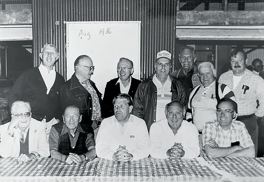 Callicoon Kiwanis celebrated:    This photo dates back to September 15, 1986 and shows the Callicoon Kiwanis Club at its Annual Divisional Steak Bake meeting at the Delaware Youth Center, in Callicoon. The Callicoon Kiwanis were also celebrating their 40th Anniversary as a club that year. Callicoon Kiwanians were, front row, from the left, Robert Inteman, Audley Dorrer, Kiwanis President Ed Sykes, unknown and Charles Mills. Standing, from the left, are, Willard &ldquo;Bud&rdquo; Slausenberg, Howard Stewart, Matthew &ldquo;Joe&rdquo; Freda, unknown, Ed Lohr, Donald Molusky and Ron Gorr. If anyone knows the unnamed members please call Ruth at 845-887-5200. The Callicoon Kiwanis Club will be celebrating its 76th Anniversary this year.