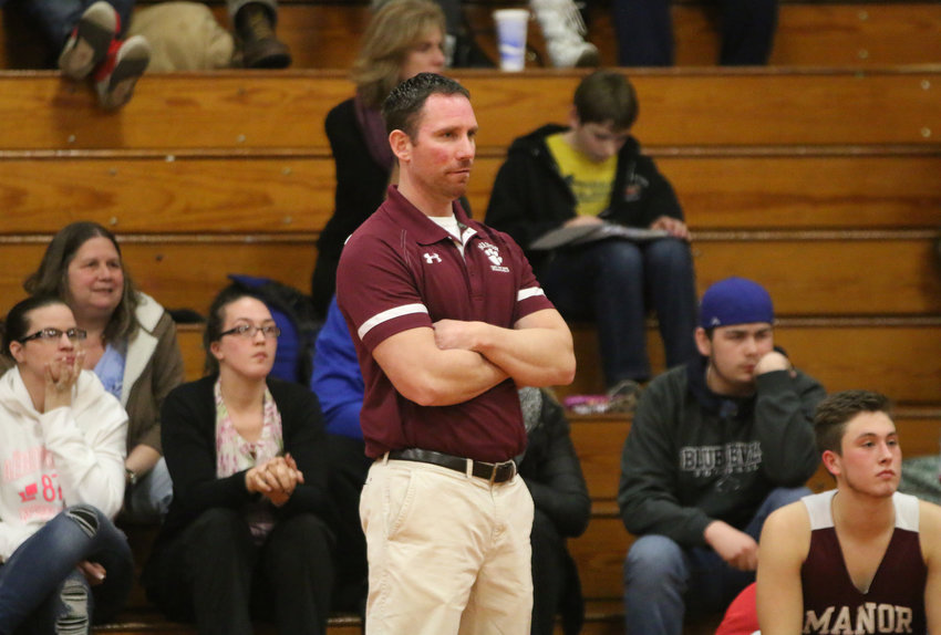 Democrat file photo  Adam Larson, seen here coaching a past Wildcats&rsquo; Varsity Boys&rsquo; Basketball team, is the district&rsquo;s new high school principal, replacing Shirlee Davis who has retired.