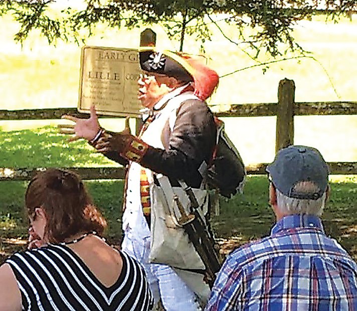 Noah Lewis as Revolutionary War hero Ned Hector at Fort Delaware in July.