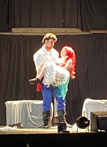 Prince Eric (Jeremy Velassquez) carries Ariel (Mekayla Rayne) in the finale of the Sullivan County Dramatic Workshop&rsquo;s performance of &ldquo;Disney&rsquo;s The Little Mermaid.