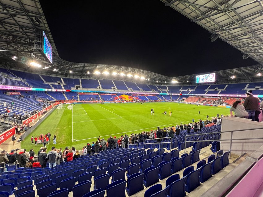 Red Bull Arena before the National Women&rsquo;s Soccer League matchup between Gotham FC and Portland Thorns FC.