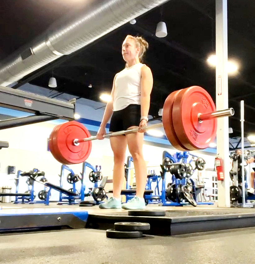 Strength training can look like bodyweight movements, or hitting a deadlift personal record of 225 pounds!