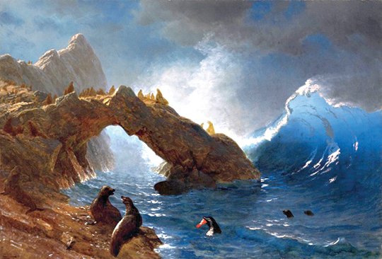 &ldquo;Seals on the Rocks&rdquo; by Albert Bierstadt (1873)