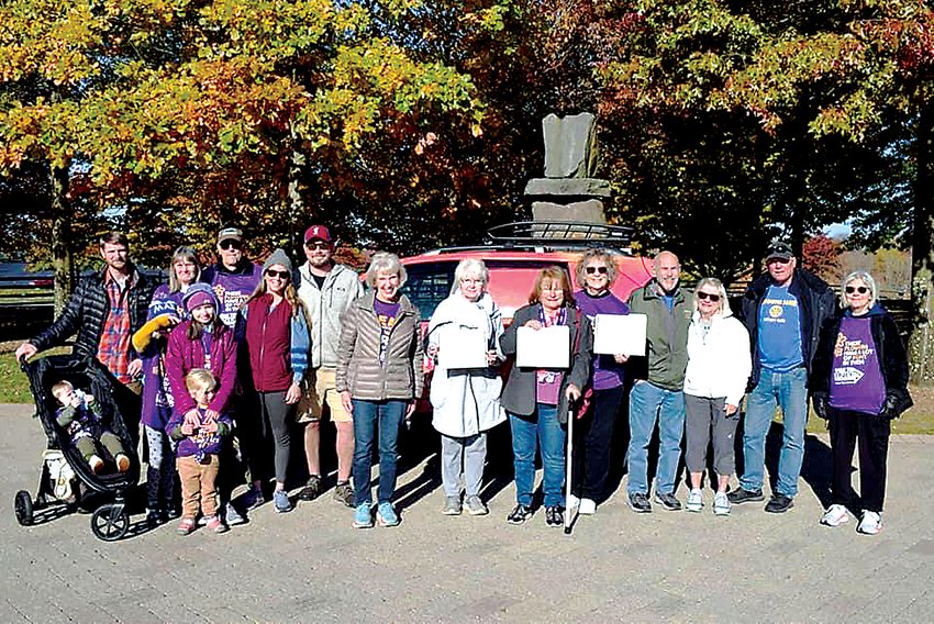 Members of the Monticello and Livingston Manor Rotary Clubs at Bethel Woods Center for the Arts last Saturday.