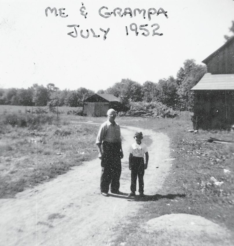 Going &lsquo;home&rsquo; again:     At left is Charlie Meyer at age 70 with his grandson, Bob Meyer, in the driveway to what was then home in 1952, 70 years ago. In the mid-&lsquo;70s, Dick Hofer purchased the property with his wife and they raised their family there. Serving Cochecton as Town Justice for 28 years as the Honorable Robert C. Meyer, Bob presided over Dick Hofer&rsquo;s wedding, as well as the Hofers&rsquo; son Zach&rsquo;s marriage to Danielle. Now retired, the former judge recently enjoyed reenacting the 1952 photo with his grandson, Sullivan West 6th grader Jack Meyer of Cochecton, in the same driveway. Many thanks to Bob Meyer for sharing his generational memories with our readers!