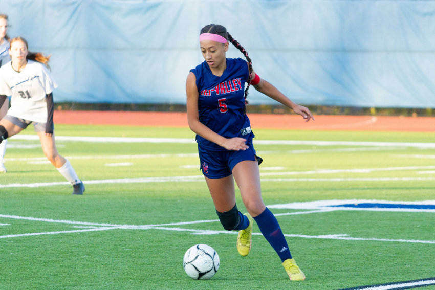 Lady Bears premier striker, Kendall McGregor, scored the only goal in the team&rsquo;s defeat against No. 2 seed Millbrook&rsquo;s Blazers during the Section IX Class C girl&rsquo;s soccer championship played at the Middletown High School.