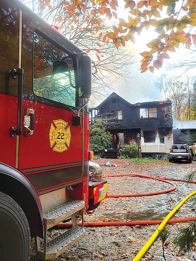 One person was medevaced to Westchester after suffering burns in a house fire in the Village of Monticello last week.&nbsp;