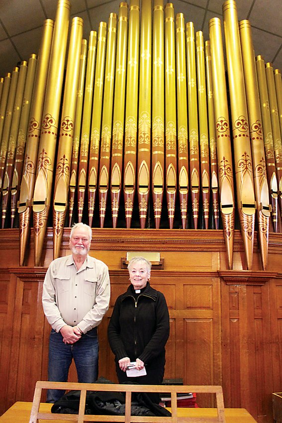 Pastor Bridgette LeConey and congregation member Brent Farrand say restoring the Liberty United Methodist Church&rsquo;s century-old pipe organ is of both historic and cultural significance.