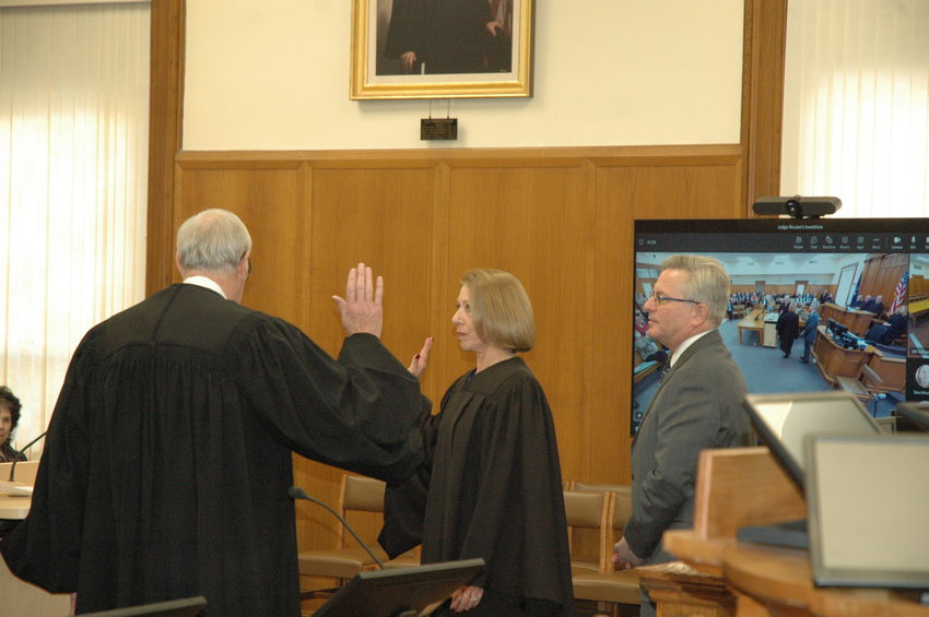 Honorable Judge Jacqueline Ricciani was sworn in as Sullivan County Family Court Judge at the Monticello Courthouse on December 29.