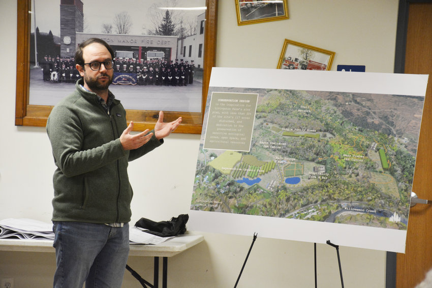 Stefan Martinovic of Broadacre/Livingston Farm, gives an overview of the proposed project and details steps they&rsquo;ve taken to address certain issues on the property.