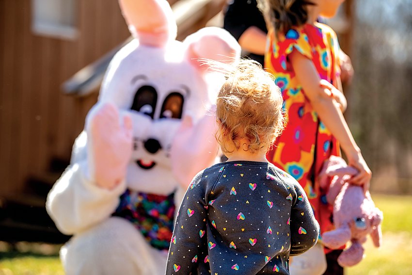 Zoey Barnes seriously contemplates where the Easter Bunny is worth that hug.