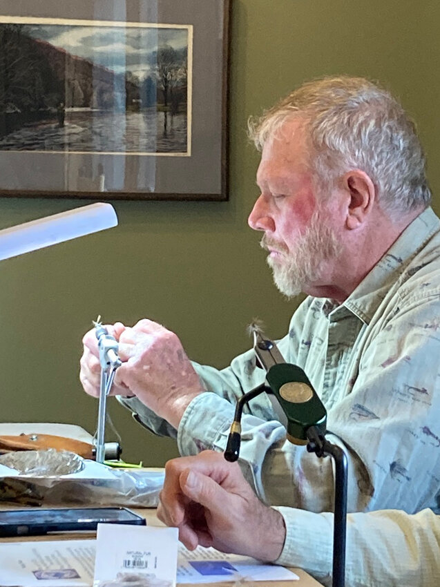 Members of the Catskill Fly Tyers Guild met at the CFFCM&rsquo;s Wulff Gallery on Saturday morning, April 15, for the first in-person meeting of the year and enjoyed tying flies.