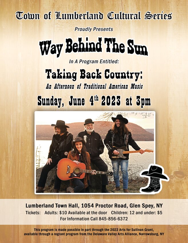 Poster for Way Behind the Sun: an afternoon of traditional American music.