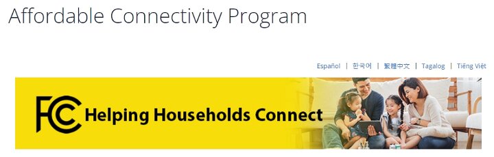 Logo for FCC Helping Households Connect.