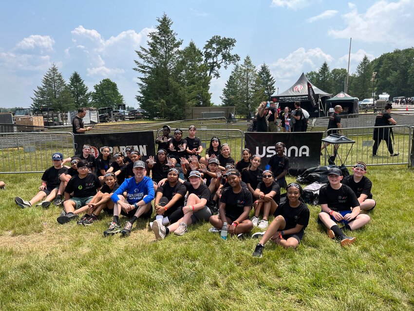 Monticello&rsquo;s Spartan Club poses for a picture at the Bethel Woods Spartan Race.
