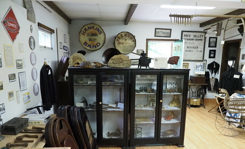 The interior of the Basket Historical Society in Long Eddy.