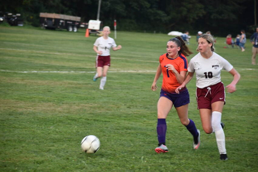 Livingston Manor&rsquo;s Julia Meola and Downsville&rsquo;s Dorothy Bull.