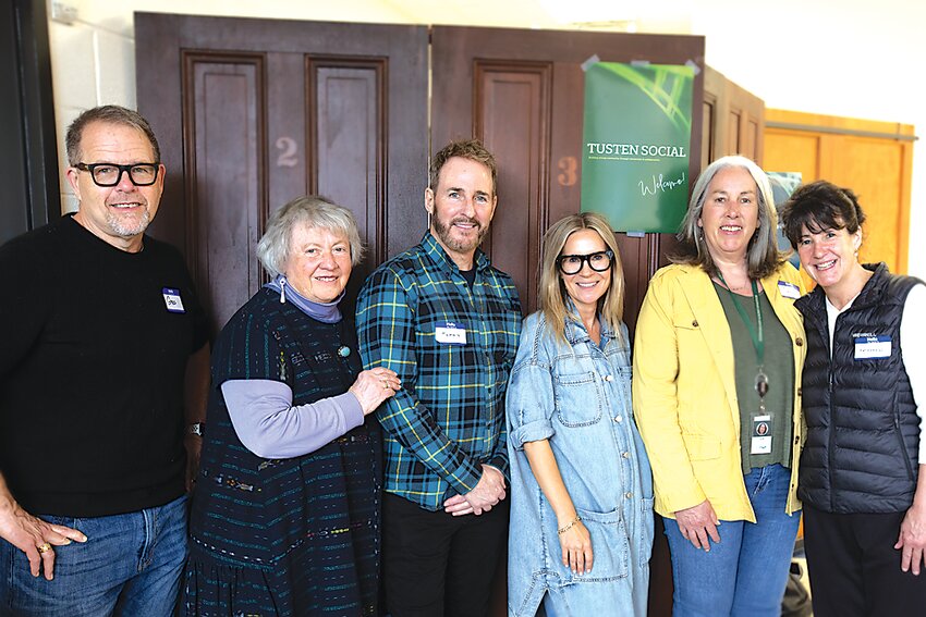 Lots of local leaders assist Tusten Social in many ways. From left to right are Greg Triggs, Jane Luchsinger, Tommy Cambridge (board member), Greta Knutzen, Jane Bozan, and Kathleen Johnson (board member).