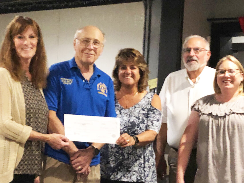(Left to right) Adele Barnard (Playground Chairperson), Tri Valley Lions: Stuart Wizwer (Past  District Governor and Liaison Board Member NYS Bermuda Lions Foundation), Theresa Delaney (Treasurer), Stephen Miller (President), Stacey Wizwer ( Secretary).