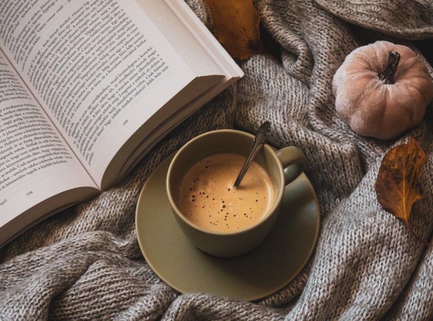 While I&rsquo;m not a coffee drinker, you often can find me with a cup of hot cinnamon tea and my favorite book as the days get colder.