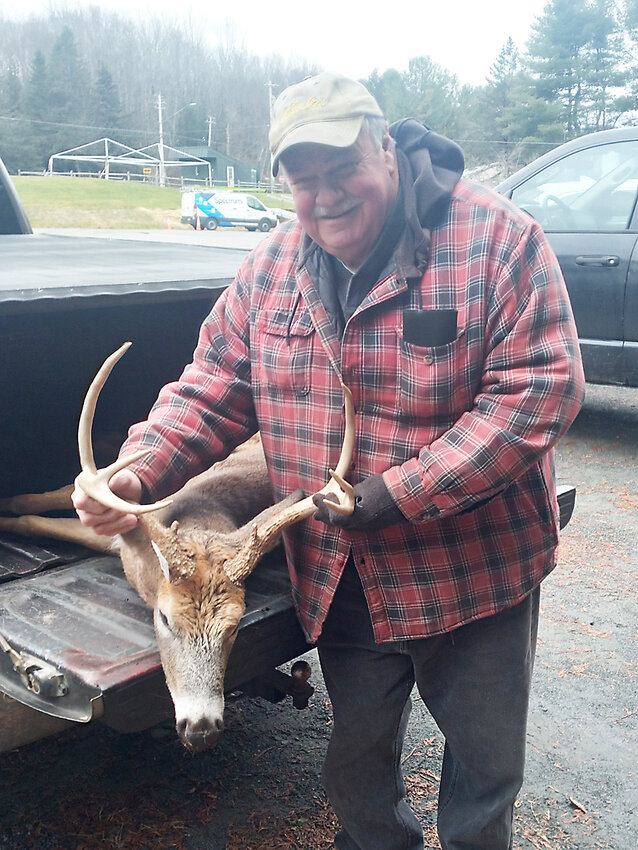 George Popet of Westbrookville took an 8-pointer on December 4. The buck weighed 128 pounds and scored a 66 with left and right beams measuring 19.75 and an outside spread of 18.5.