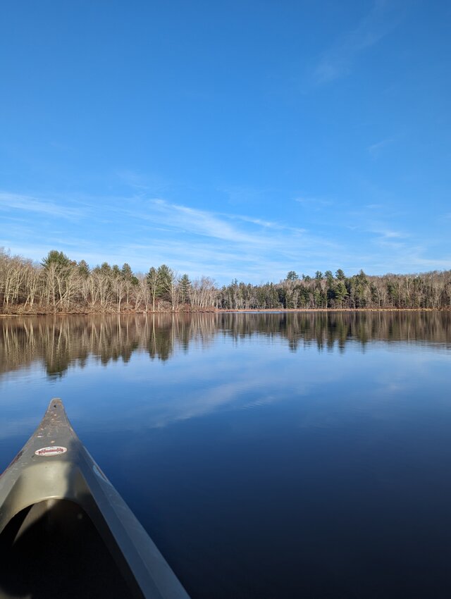 Enjoying a canoe trip around Swan Lake earlier this year.
