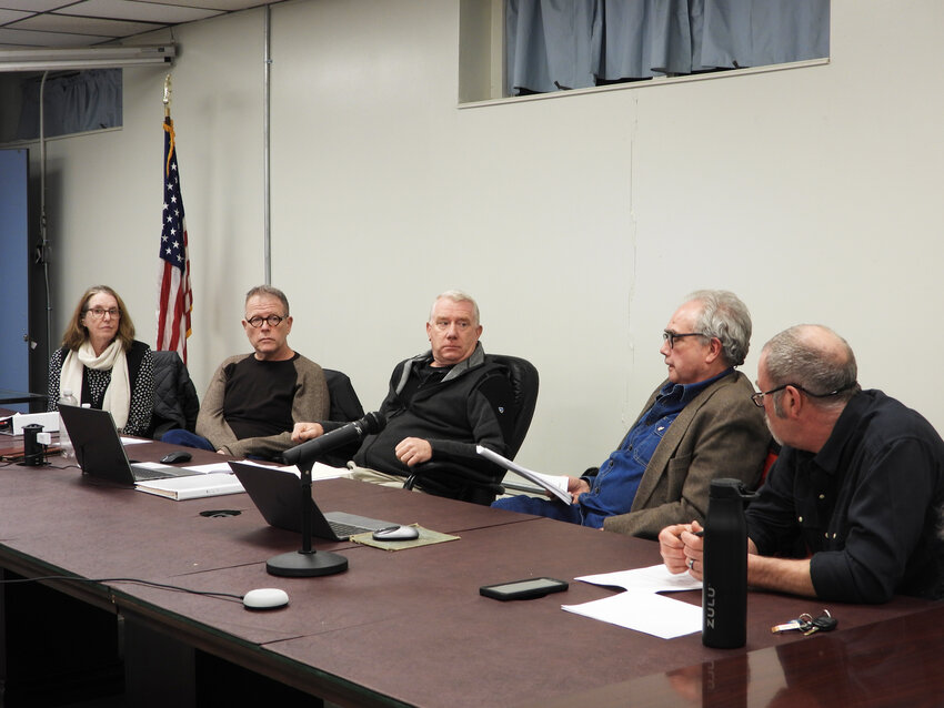 The Tusten Town Board, from left to right, are Cass Collins, Greg Triggs, Supervisor Ben Johnson, Kevin McDonough and Bruce Gettel.