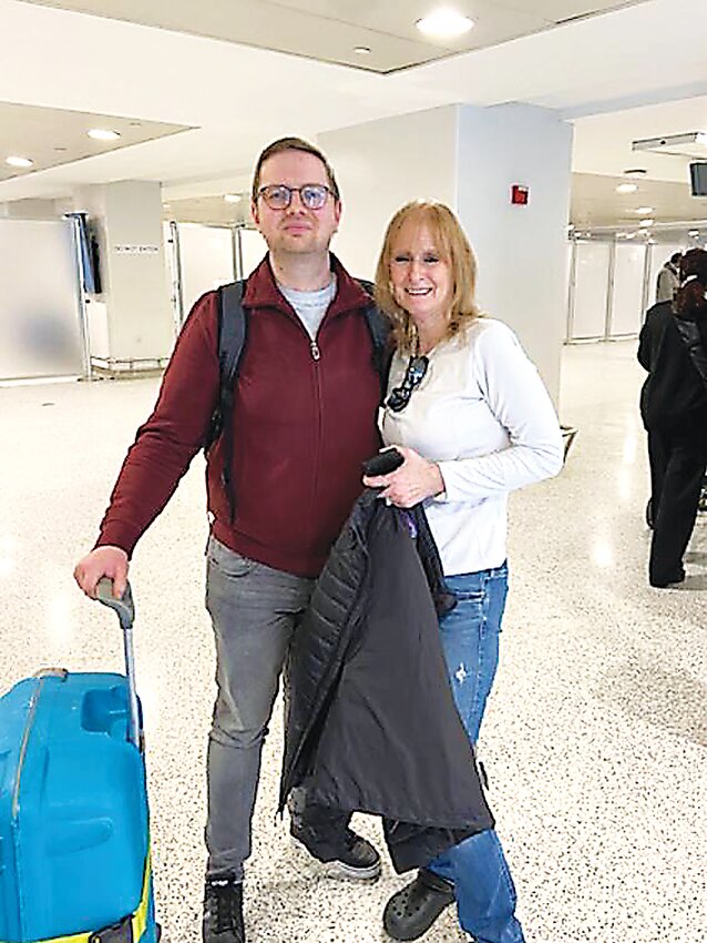 Leukemia survivor Lois Fahnestock, right, met her bone marrow and lymphocyte donor, a 27-year-old German man named Carsten Dierks, for the first time.