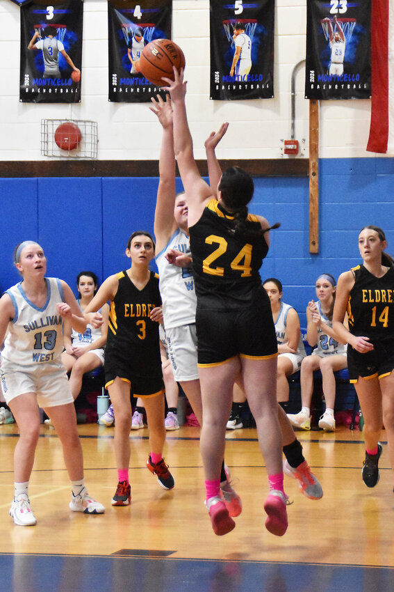 Olivia Gonzalez scored 18 points in the Sub-regional game against Smithtown Christian, but her rebounding and interior defense have been tough for teams all season.