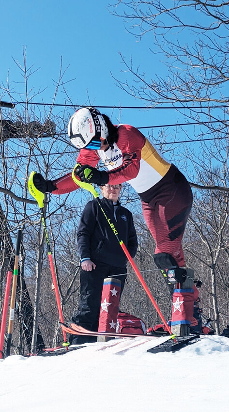 Monticello&rsquo;s Alexis Heins finished eighth in the Giant Slalom at the 2024 NYSPHSAA Alpine Skiing State Championships.