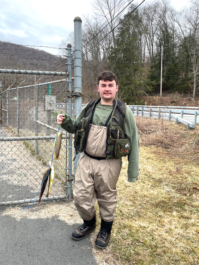 Robert Shaw III had a successful opening day of fishing season, reeling in three trout at the Junction Pool. Shaw, and his father Robert Shaw Jr., traveled to Roscoe from Highland, as they do every year, to celebrate the start of the season.