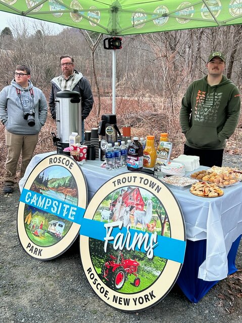 The Opening Day celebration wouldn&rsquo;t&rsquo; be complete without  refreshments - Roscoe Campsite Park and Trout Town Farms  offered an array of delicious pastries, juices and hot coffee.