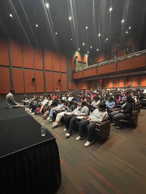 Keynote speaker Julian Dawson of United Way of Sullivan County addressed the future educators at the Hurleyville Performing Arts Centre (HPAC).